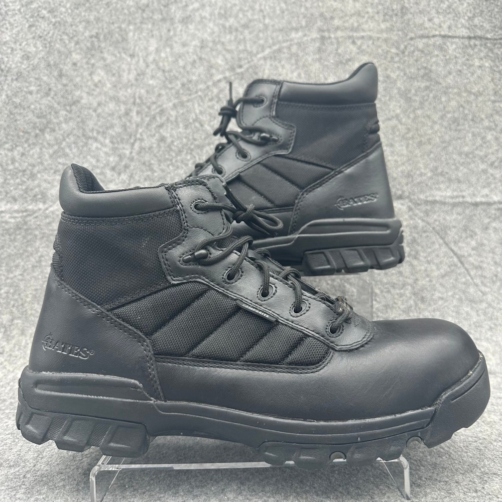 Bates Tactical Sport Boots Mens 13 Medium Black Side Zip Composite Safety Toe EH